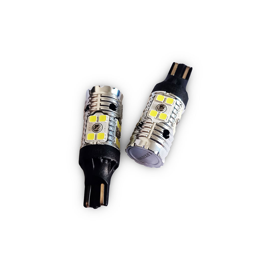 ledevo-led-t15-12v-canbus LEDEVO LED T20 W21W/5W 12V CANBUS SMD3030 2 ΤΕΜΑΧΙΑ - Image 1